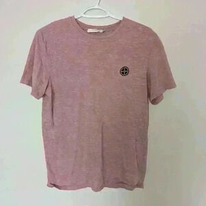 Premium Jack & Jones, Jpratlas Melange tee Crew, t-shirt, Pink and White, Size L